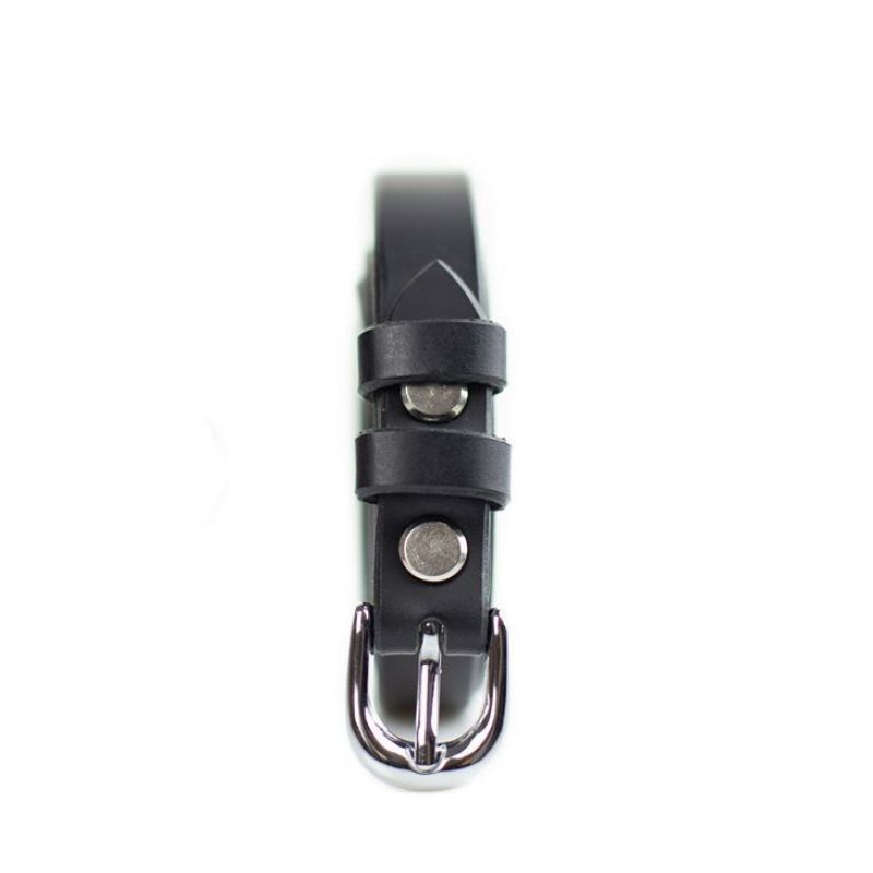 Женский кожаный ремень 15 мм черный TW-Belt-15-black фото