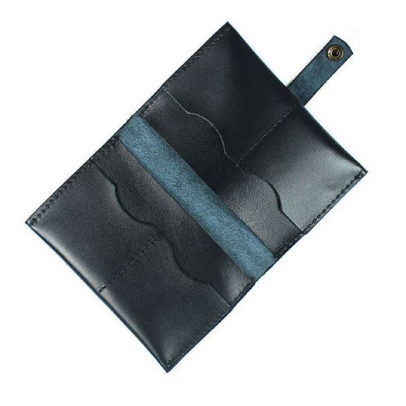 Шкіряна документниця синя TW-DocHolder-dark-blue фото