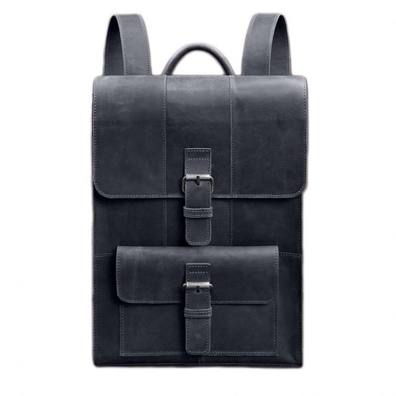 Шкіряний рюкзак Brit темно-синій Crazy Horse BN-BAG-47-nn фото
