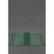 Кожаная обложка для удостоверения участника боевых действий зеленая Crazy Horse BN-IDC-2-1-iz фото 2