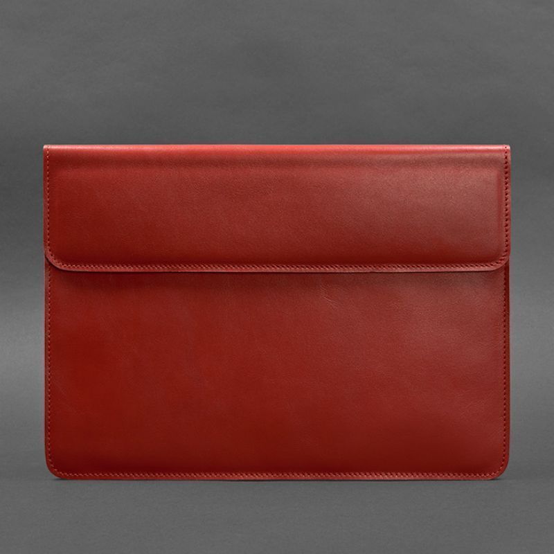 Кожаный чехол-конверт на магнитах для MacBook 14 Красный BN-GC-22-red фото