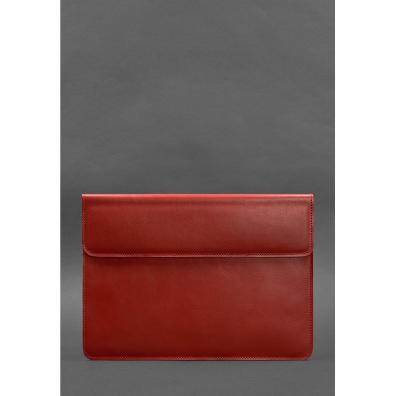 Кожаный чехол-конверт на магнитах для MacBook 14 Красный BN-GC-22-red фото