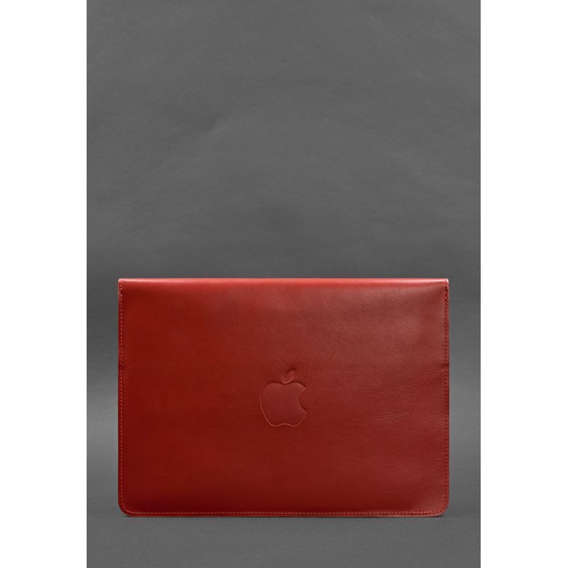 Кожаный чехол-конверт на магнитах для MacBook 14 Красный BN-GC-22-red фото