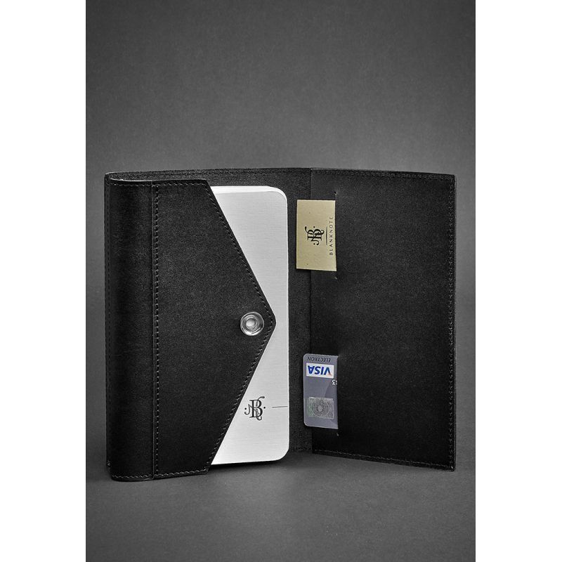 Кожаный блокнот (Софт-бук) 2.0 черный BN-SB-2-st-g фото