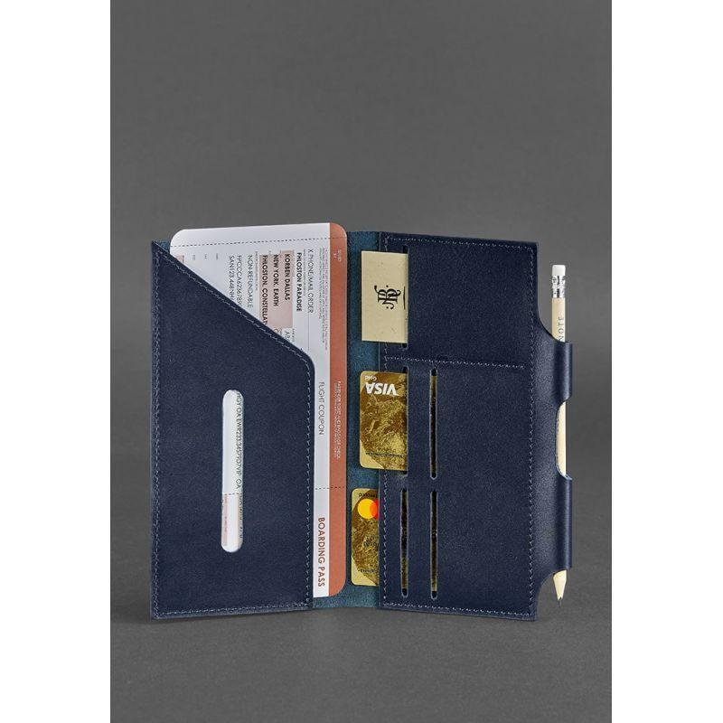 Кожаный тревел-кейс 3.0 Темно-синий BN-TK-3-navy-blue фото