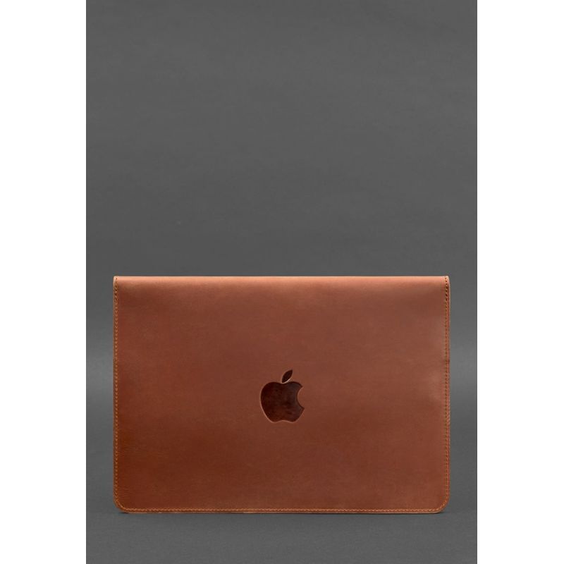 Кожаный чехол-конверт на магнитах для MacBook 14 Светло-коричневый Crazy Horse BN-GC-22-k-kr фото