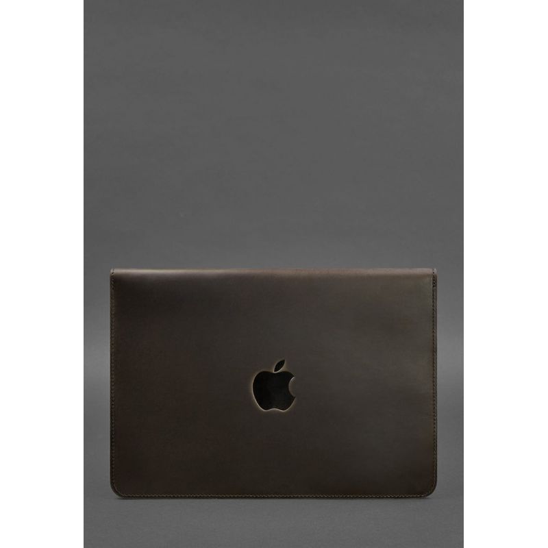 Кожаный чехол-конверт на магнитах для MacBook 13 Темно-коричневый Crazy Horse BN-GC-9-o фото