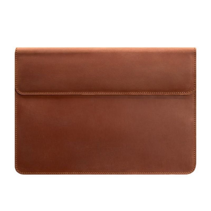 Кожаный чехол-конверт на магнитах для MacBook 14 Светло-коричневый Crazy Horse BN-GC-22-k-kr фото