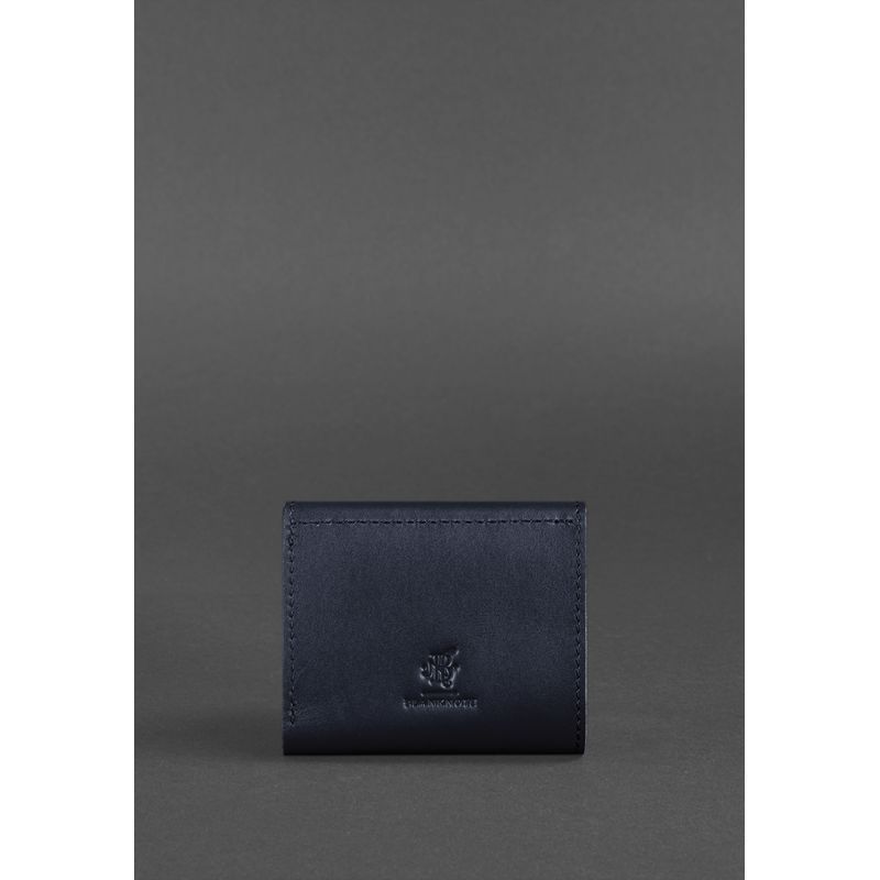 Шкіряний гаманець 2.1 темно-синій Краст BN-W-2-1-navy-blue фото