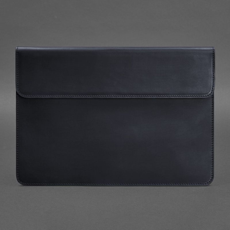 Шкіряний чохол-конверт на магнітах для MacBook 14 Синій Crazy Horse BN-GC-22-nn фото