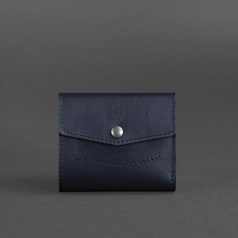 Шкіряний гаманець 2.1 темно-синій Краст BN-W-2-1-navy-blue фото