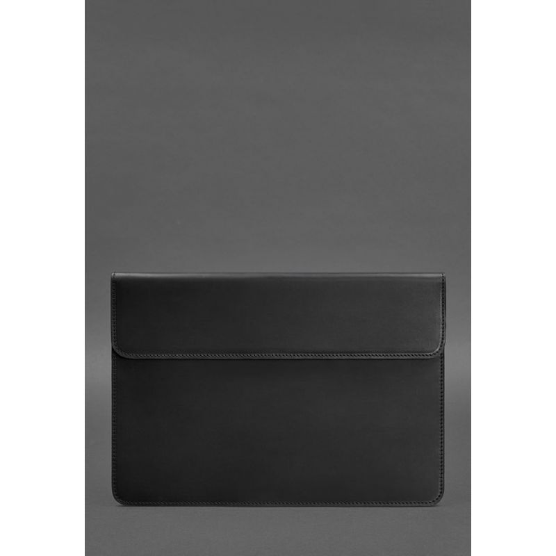 Кожаный чехол-конверт на магнитах для MacBook 13 Черный Crazy Horse BN-GC-9-g-kr фото