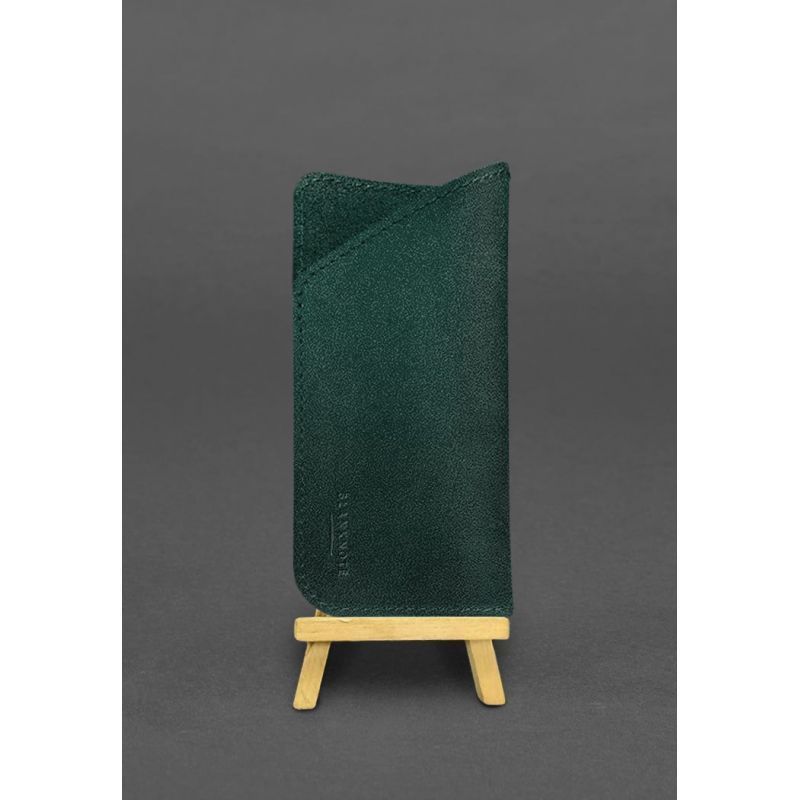 Кожаный чехол для очков Зеленый Краст BN-GC-23-malachite фото