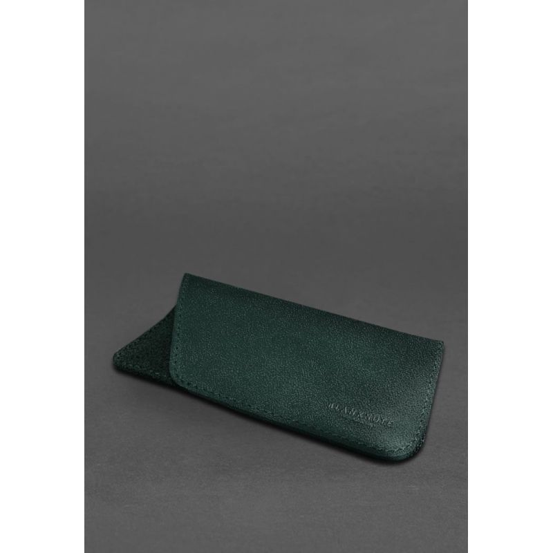 Кожаный чехол для очков Зеленый Краст BN-GC-23-malachite фото