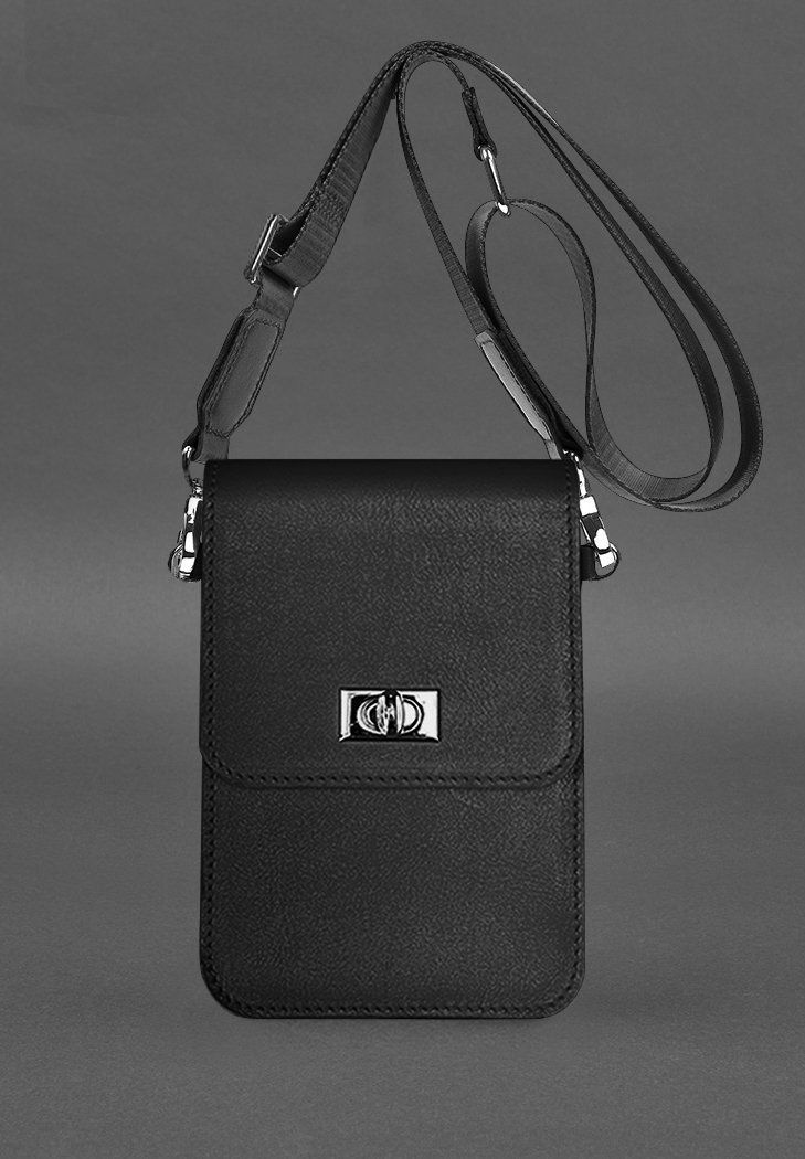 Шкіряна сумка для телефону Tina Чорна BN-GC-33-g фото