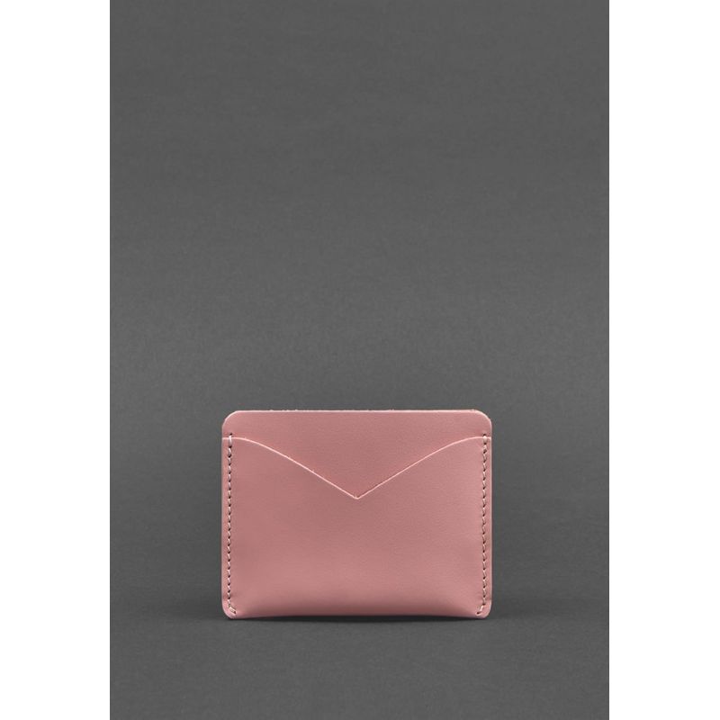 Женская кожаная визитница 5.0 розовая BN-KK-5-pink-peach фото