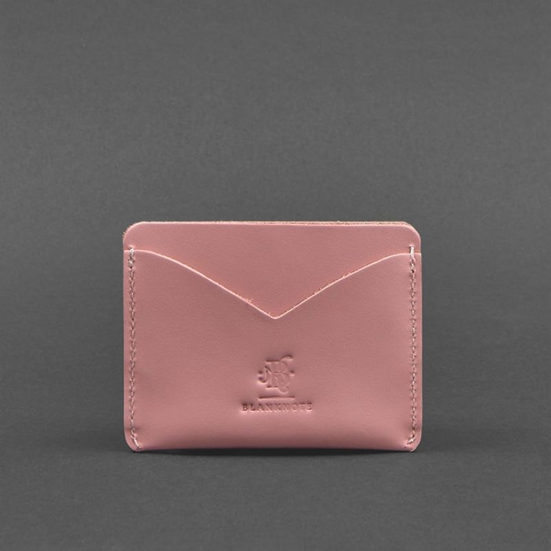 Женская кожаная визитница 5.0 розовая BN-KK-5-pink-peach фото