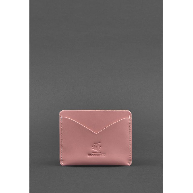 Женская кожаная визитница 5.0 розовая BN-KK-5-pink-peach фото