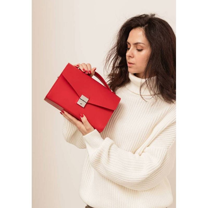 Жіноча шкіряна сумка-кроссбоді Lola червона BN-BAG-35-red фото