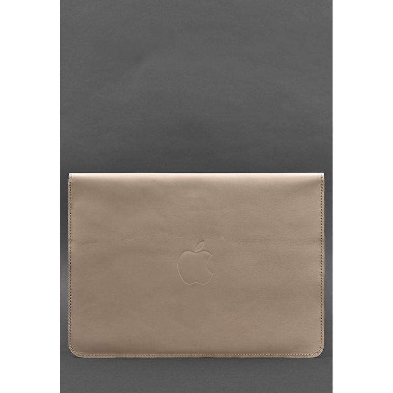 Шкіряний чохол-конверт на магнітах для MacBook 15 дюйм Світло-бежевий BN-GC-11-light-beige фото