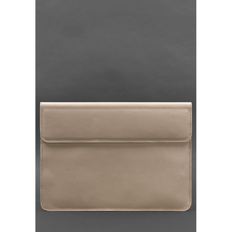 Шкіряний чохол-конверт на магнітах для MacBook 15 дюйм Світло-бежевий BN-GC-11-light-beige фото