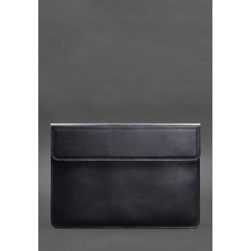 Кожаный чехол-конверт на магнитах для MacBook 14 Темно-синий BN-GC-22-navy-blue фото