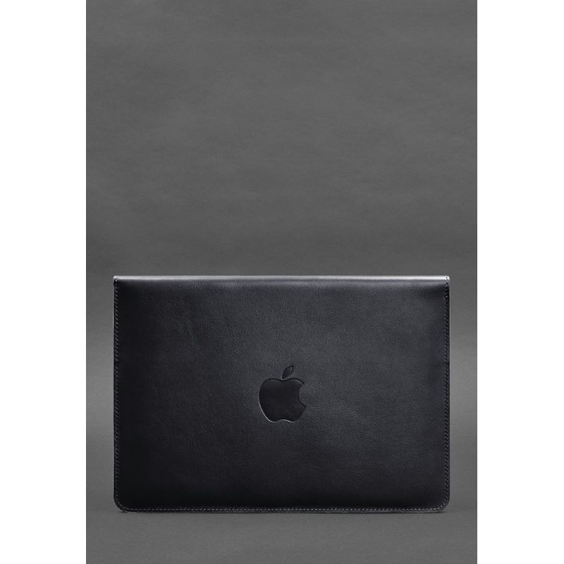 Кожаный чехол-конверт на магнитах для MacBook 14 Темно-синий BN-GC-22-navy-blue фото