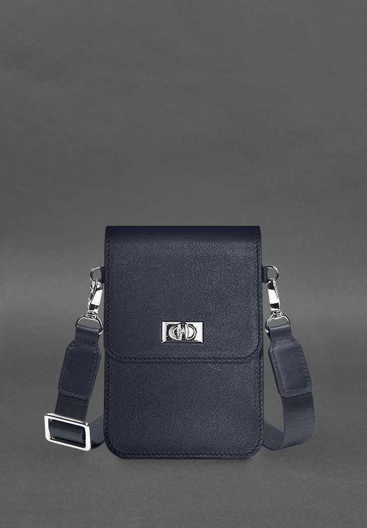 Шкіряна сумка для телефону Tina Синя BN-GC-33-navy-blue фото