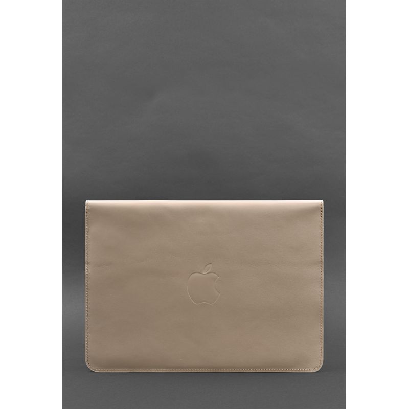 Шкіряний чохол-конверт на магнітах для MacBook 14 Світло-бежевий BN-GC-22-light-beige фото