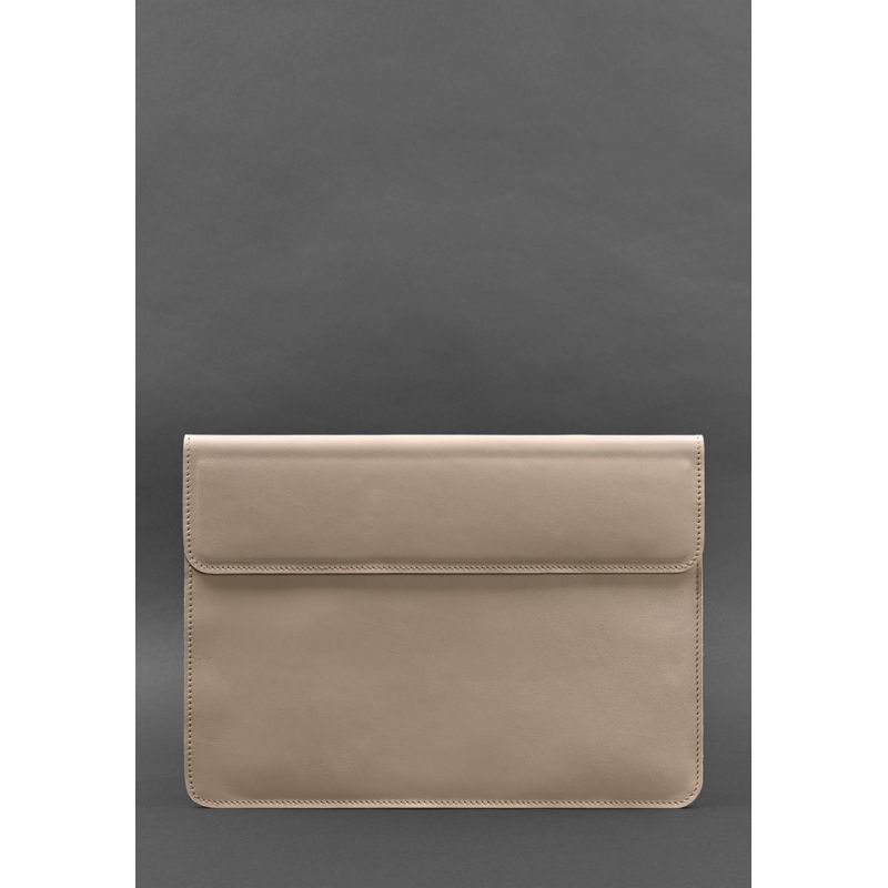 Шкіряний чохол-конверт на магнітах для MacBook 14 Світло-бежевий BN-GC-22-light-beige фото