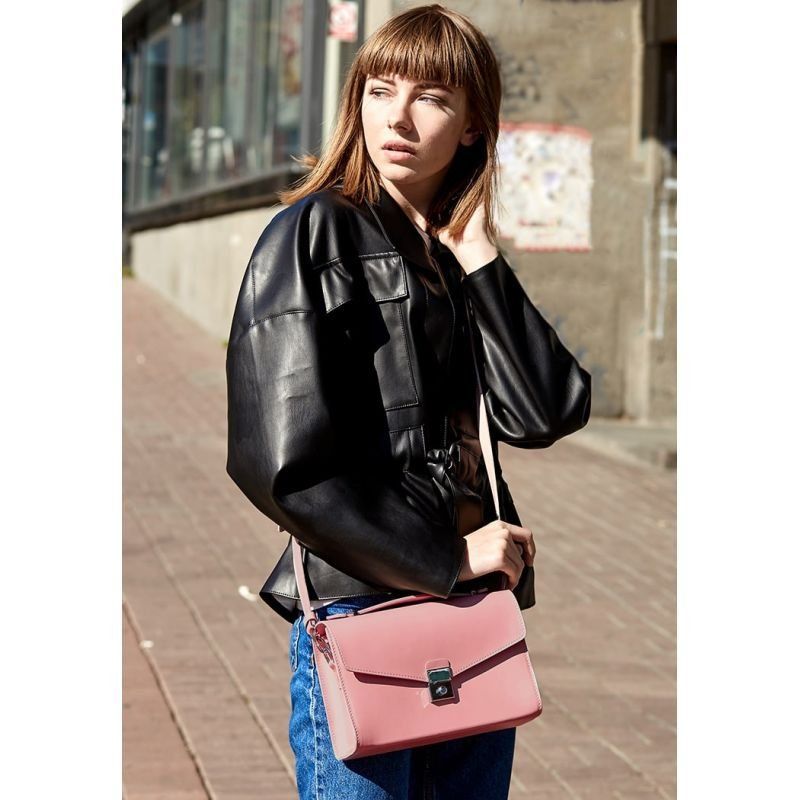 Жіноча шкіряна сумка-кроссбоді Lola рожева BN-BAG-35-pink фото