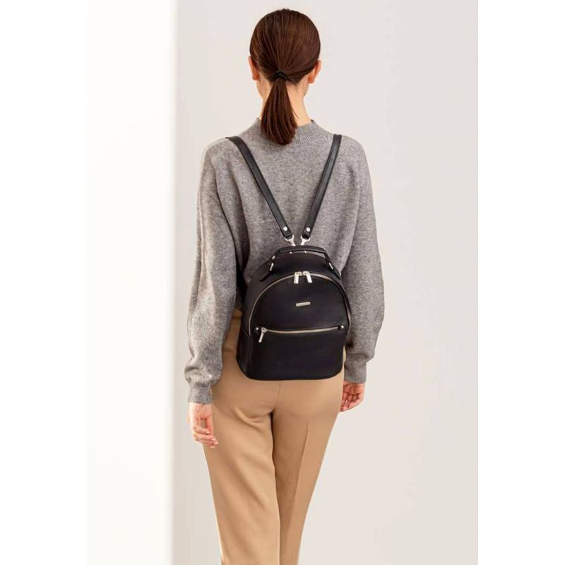 Шкіряний жіночий міні-рюкзак Kylie Темно-синій краст BN-BAG-22-navy-blue фото