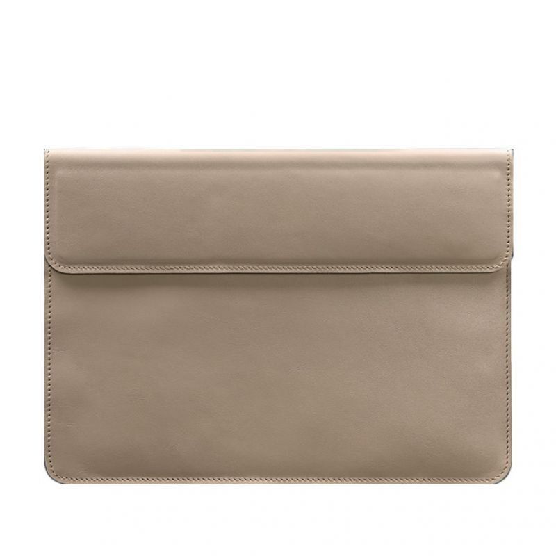 Кожаный чехол-конверт на магнитах для MacBook 14 Светло-бежевый BN-GC-22-light-beige фото