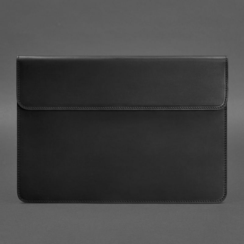 Шкіряний чохол-конверт на магнітах для MacBook 14 Чорний Crazy Horse BN-GC-22-g-kr фото