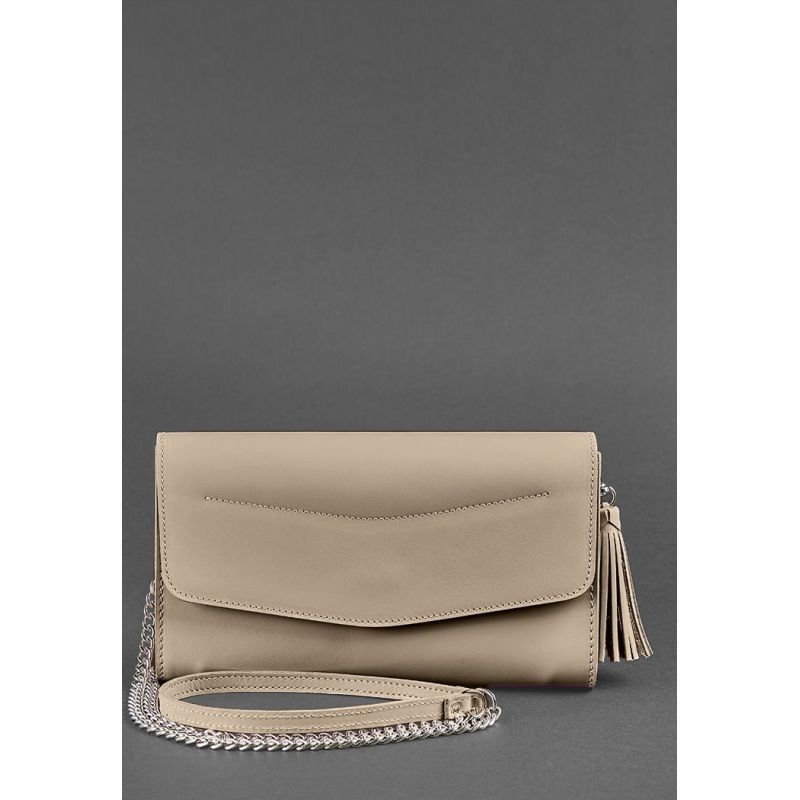 Женская кожаная сумка Элис светло-бежевая Краст BN-BAG-7-light-beige фото