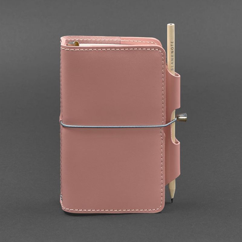 Шкіряний блокнот (Софт-бук) 3.0 рожевий BN-SB-3-pink-peach фото