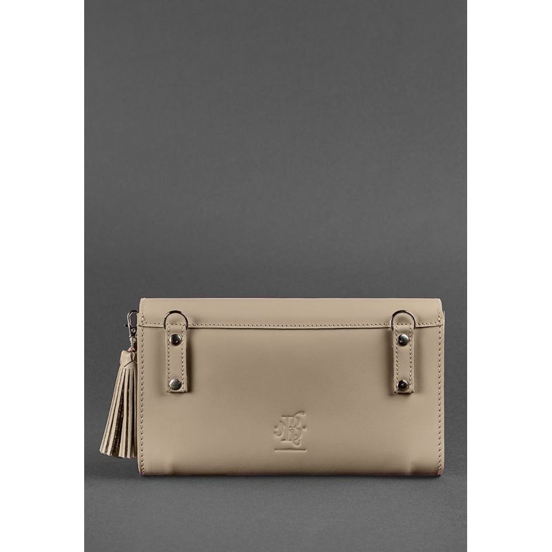 Женская кожаная сумка Элис светло-бежевая Краст BN-BAG-7-light-beige фото