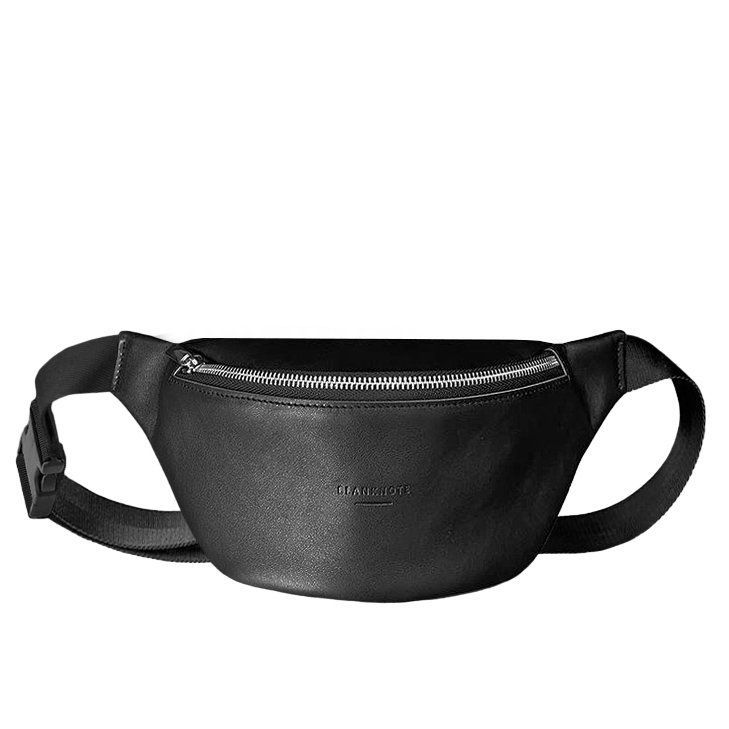Шкіряна поясна сумка-бананка Kanny чорна BN-BAG-59-g фото