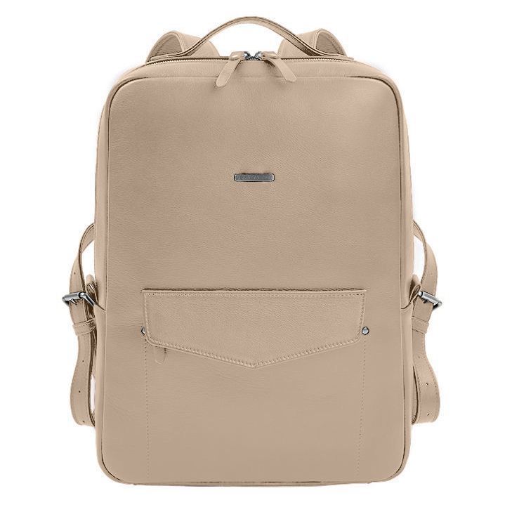 Шкіряний рюкзак на блискавці Cooper maxi світло-коричневий BN-BAG-19-1-light-beige фото