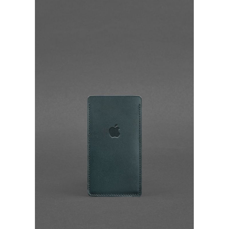 Кожаный чехол для iPhone 12 Зеленый Краст BN-GC-2-malachite фото