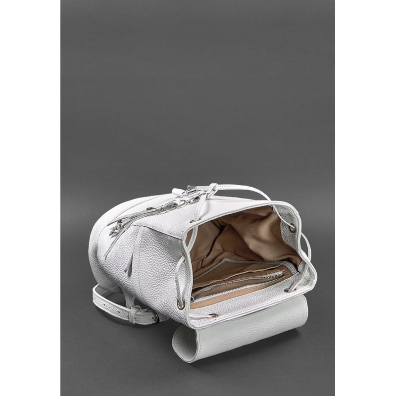Шкіряний жіночий рюкзак Олсен білий BN-BAG-13-white фото