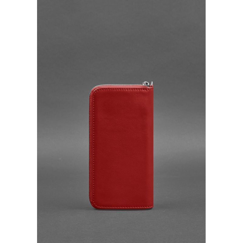 Шкіряне портмоне на блискавці 6.1 червоне BN-PM-6-1-red фото