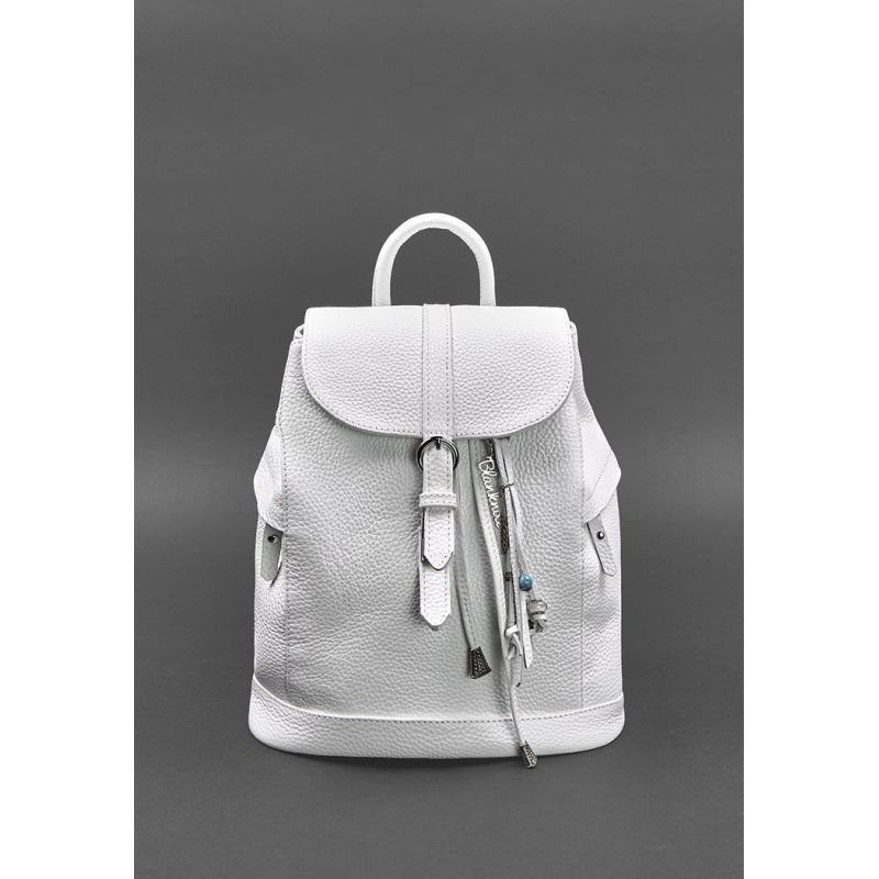 Шкіряний жіночий рюкзак Олсен білий BN-BAG-13-white фото
