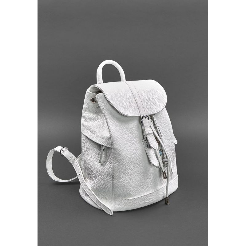 Шкіряний жіночий рюкзак Олсен білий BN-BAG-13-white фото