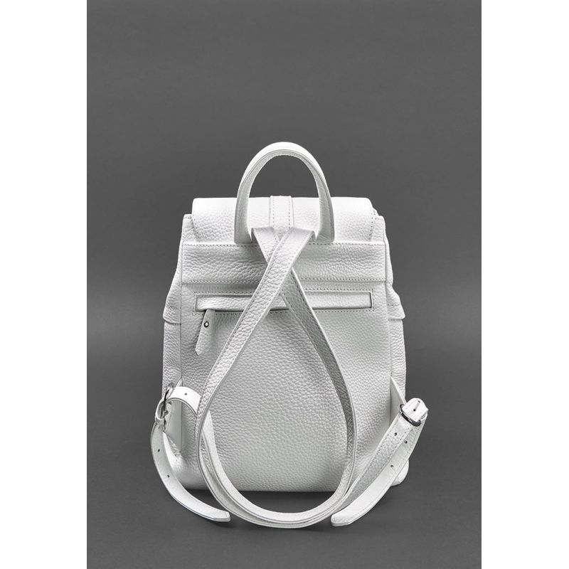 Шкіряний жіночий рюкзак Олсен білий BN-BAG-13-white фото