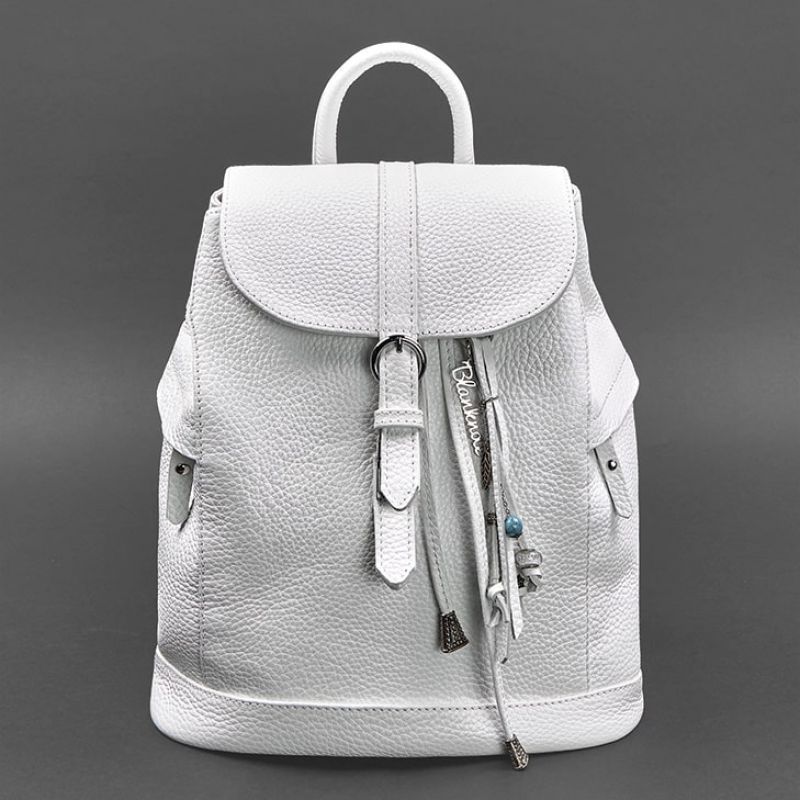 Шкіряний жіночий рюкзак Олсен білий BN-BAG-13-white фото