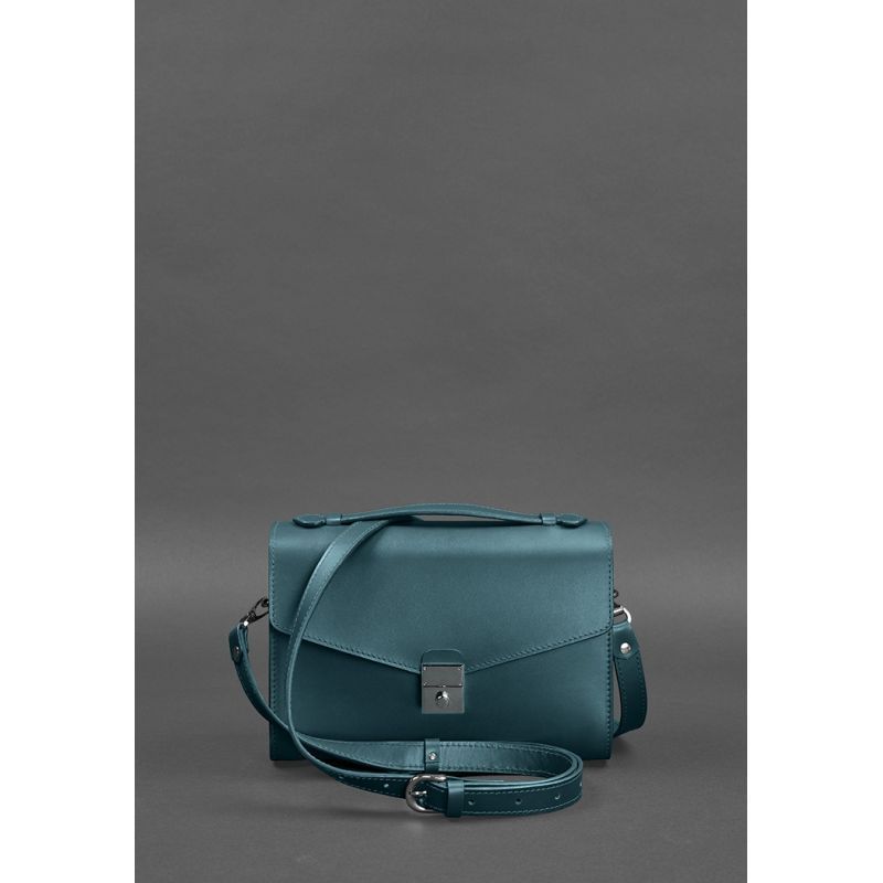 Жіноча шкіряна сумка-кроссбоді Lola зелена BN-BAG-35-malachite фото