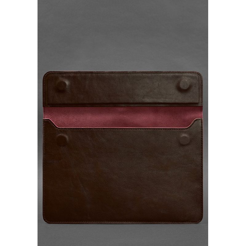 Шкіряний чохол-конверт на магнітах для MacBook 15 дюйм Бордовий BN-GC-11-vin фото
