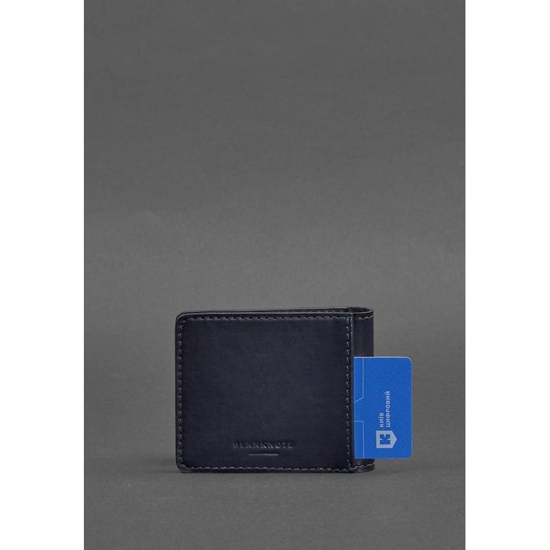 Шкіряна обкладинка для посвідчення з гербом темно-синя BN-IDC-2-navy-blue фото