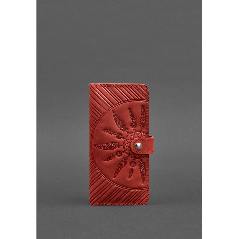 Кожаное женское коралловое портмоне 7.0 Инди BN-PM-7-coral-ls фото
